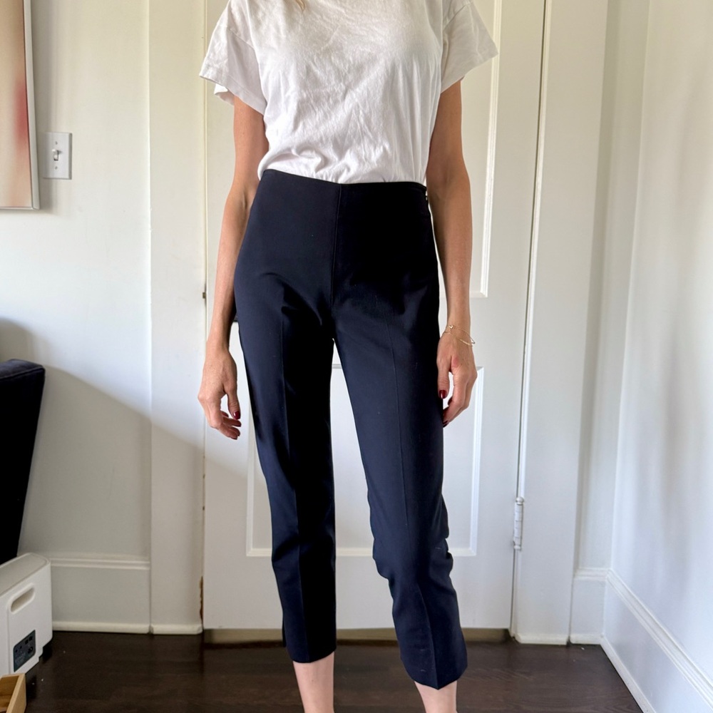 Black High-Waisted Capri Pants